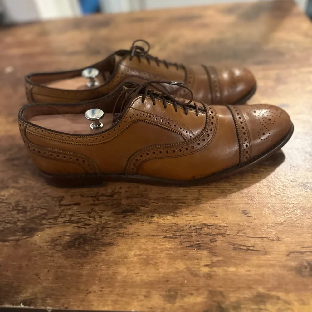 Allen Edmonds Two-Tone Brown Brogue Oxfords